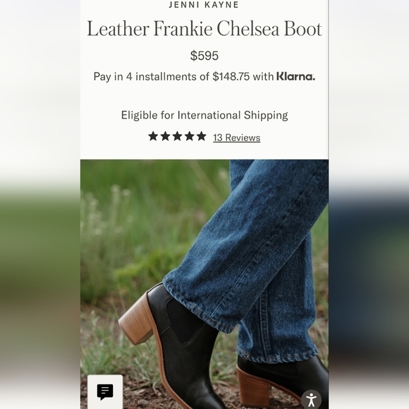 Jenni Kayne Leather Frankie Chelsea Ankle Boot Msrp $595 Women's Size 37 = US 7 - Picture 4 of 14